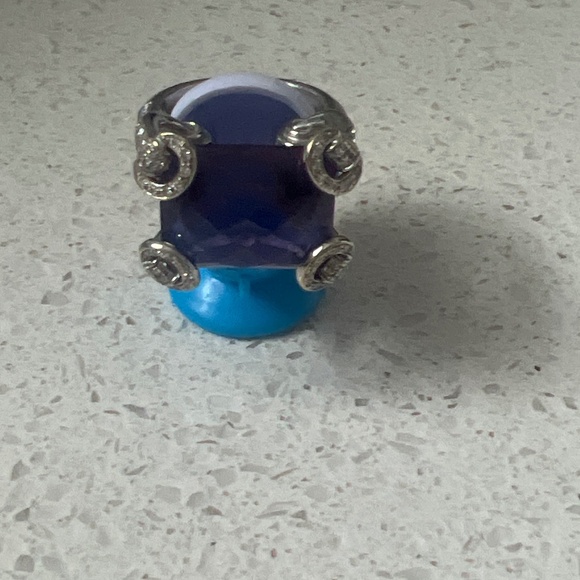 Gucci Diamond and Amethyst Horsebit Cocktail Ring - Picture 1 of 4
